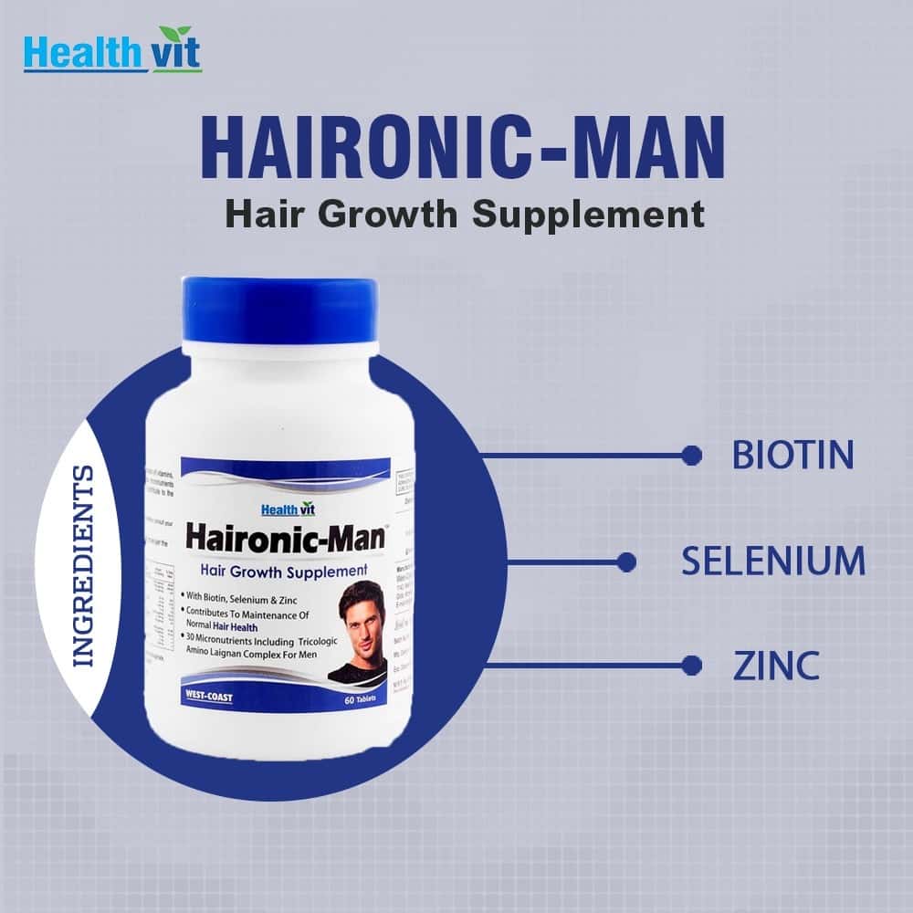 Buy Healthvit HaironicMan Hair Growth Tablets Bottle Of 60 Online at