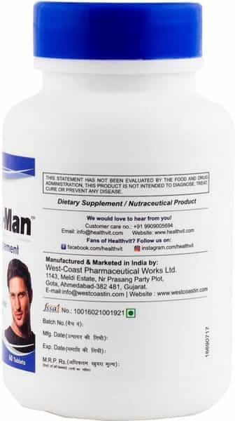 Healthvit Haironic-Man Hair Growth Tablets Bottle Of 60