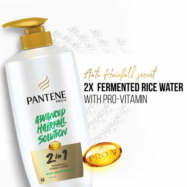 Pantene 2 In 1 Silky Smooth Care Shampoo + Conditioner - 650Ml