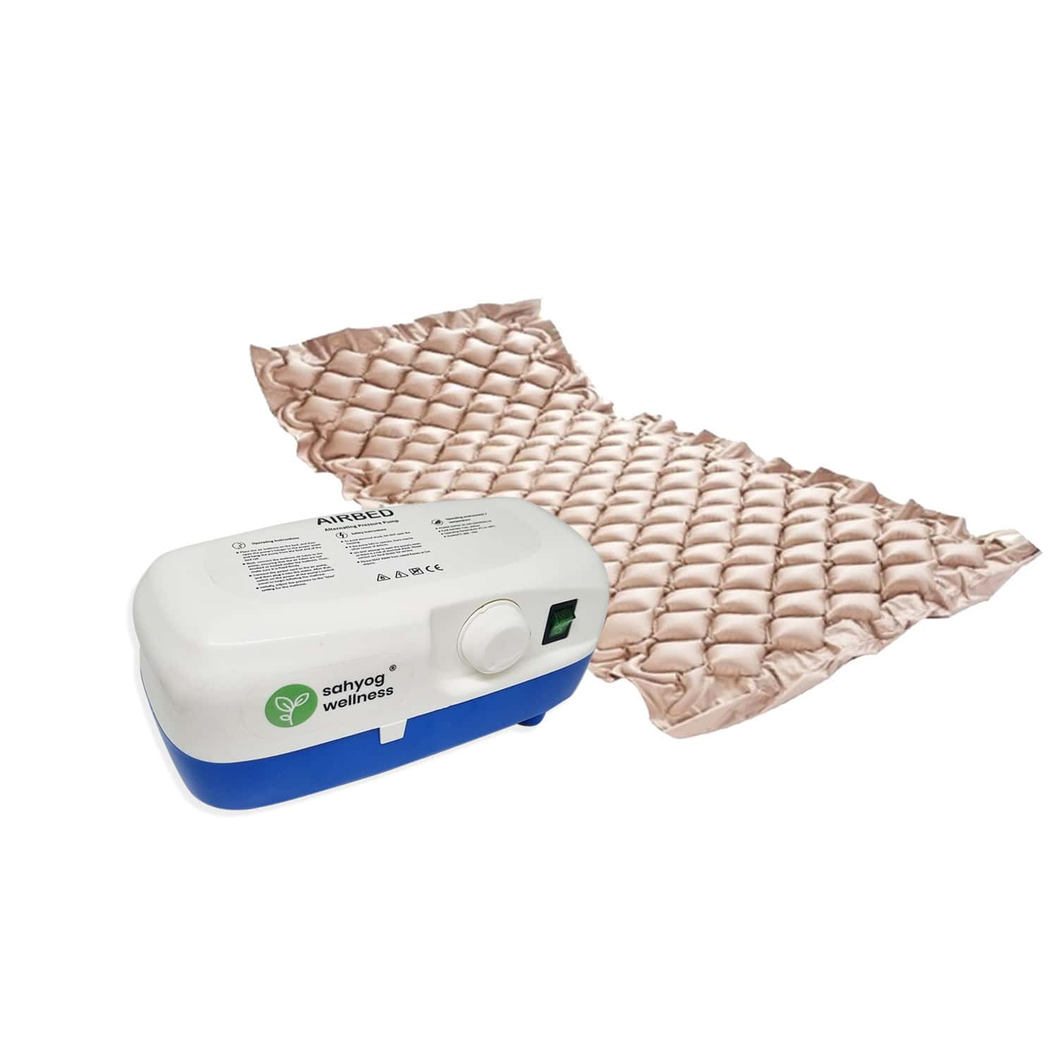 Sahyog Wellness Pvc Nylon Inflatable Air Mattress For Bed Sores (Gold)