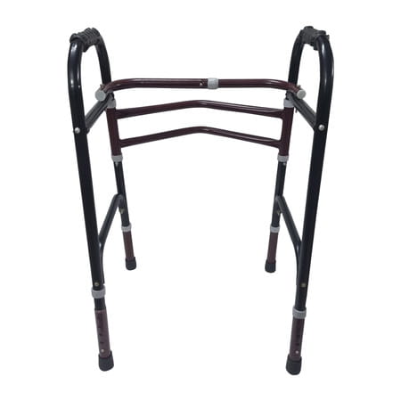 Sahyog Wellness Height Adjustable Folding Walker For Adults | Made In India (Black)