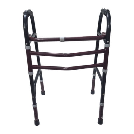 Sahyog Wellness Height Adjustable Folding Walker For Adults | Made In India (Black)