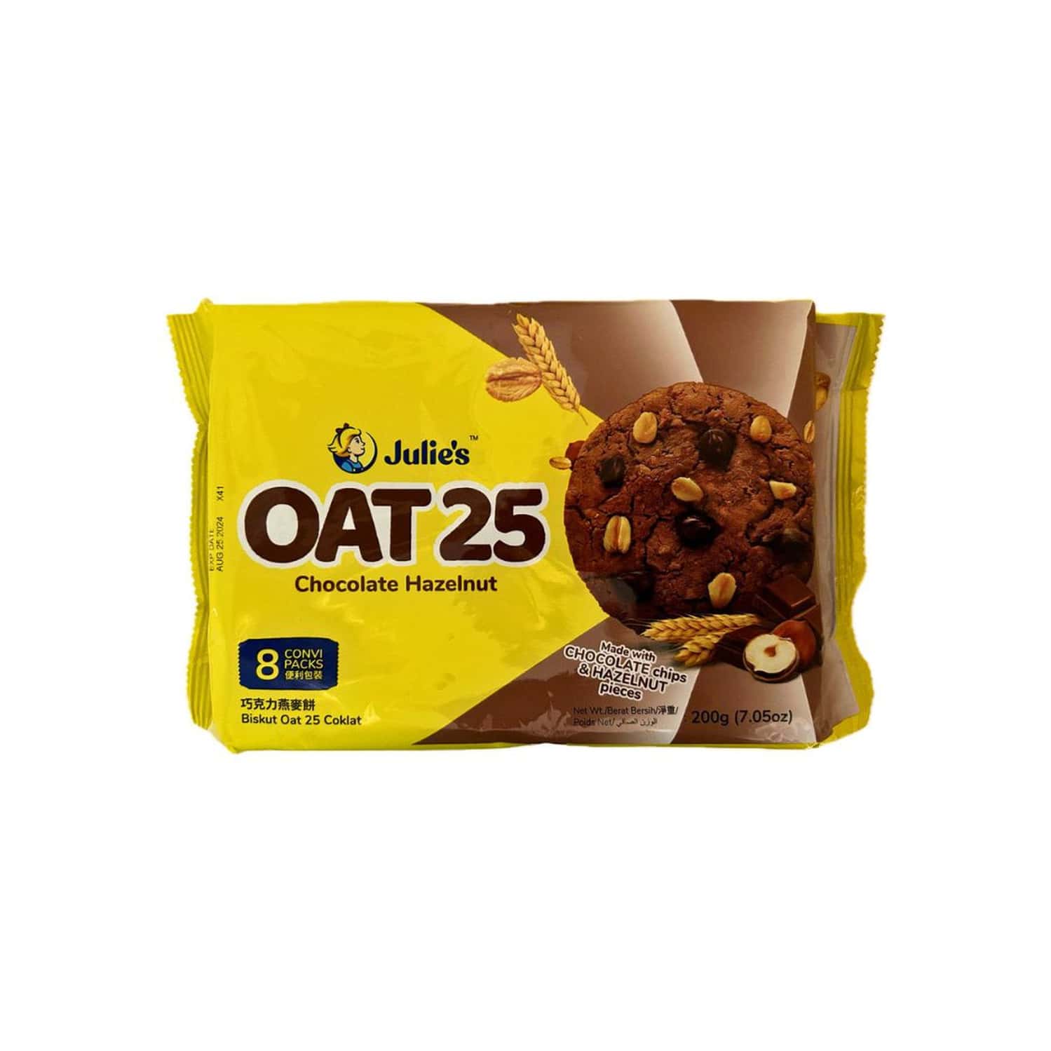 Julie'S Oat 25 Made With Chocolate Chips And Hazelnut Pieces - 200 G