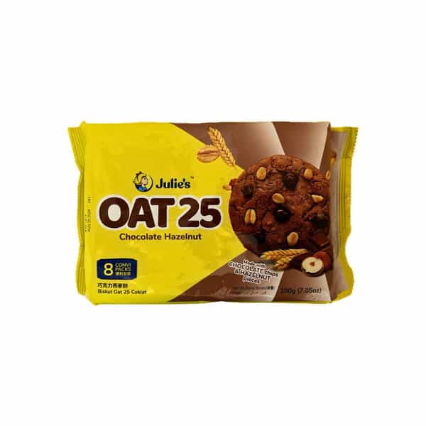 Julie's Oat 25 Made With Chocolate Chips And Hazelnut Pieces - 200 G