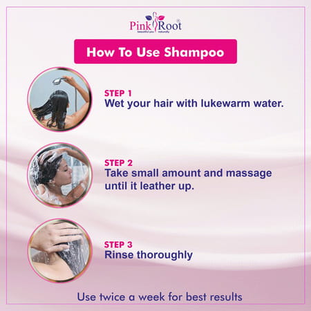 Pink Root Activated Charcoal Shampoo (200+50)Ml