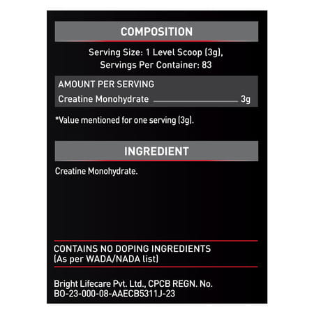 Muscleblaze Micronized Creatine Monohydrate Powder| Unflavoured (250g) With Shaker