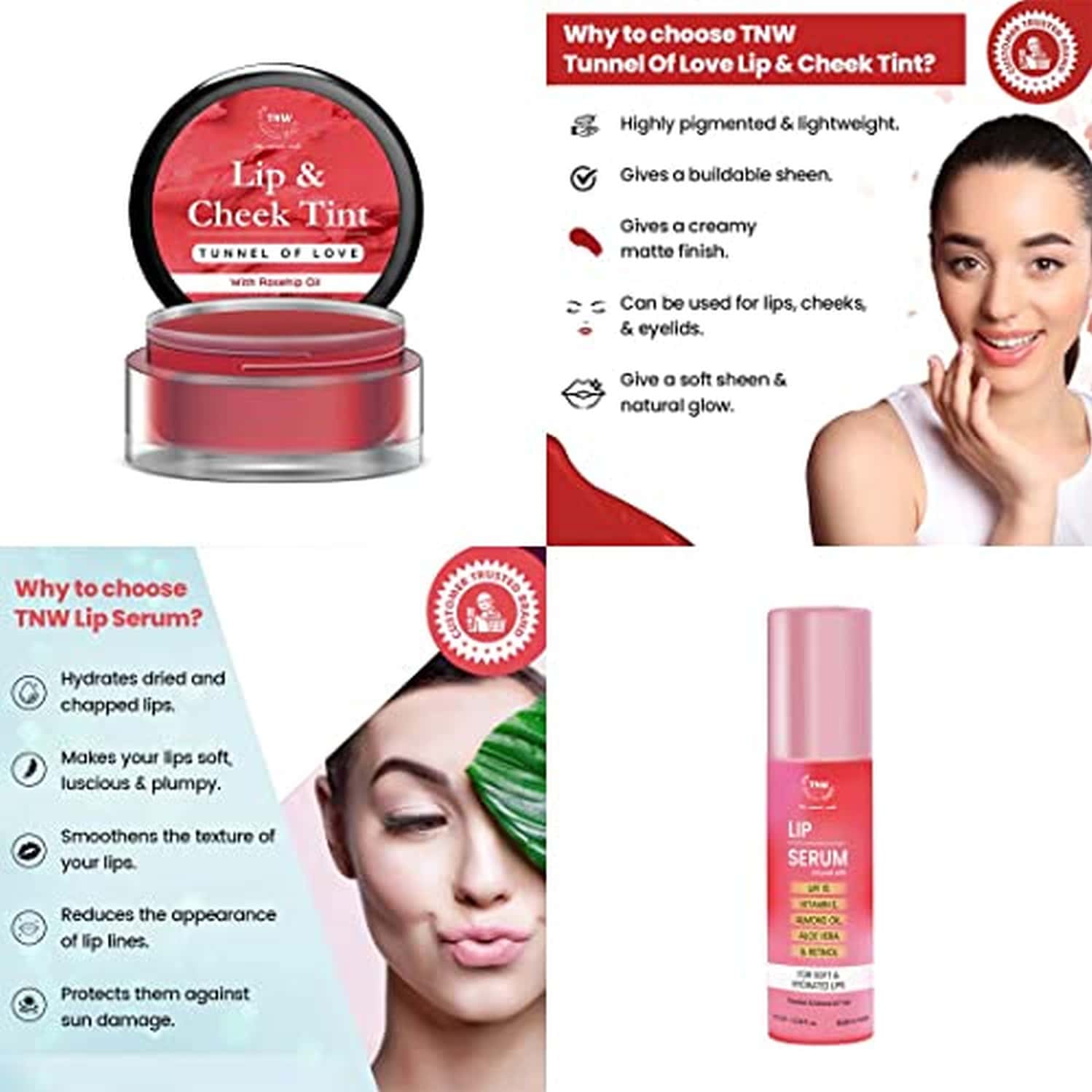 Buy TNWTHE NATURAL WASH LIP CARE COMBO WITH TUNNEL OF LOVE LIP & CHEEK
