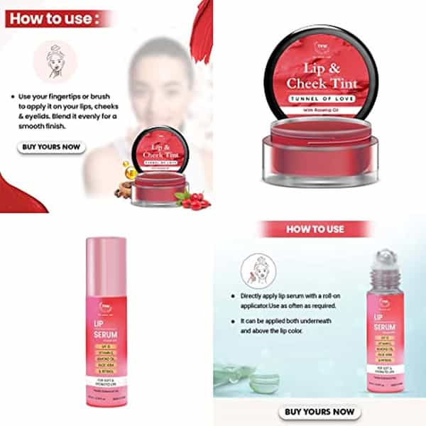 Tnw The Natural Wash Lip Care Combo With Tunnel Of Love Lip & Cheek Tint And Lip Serum