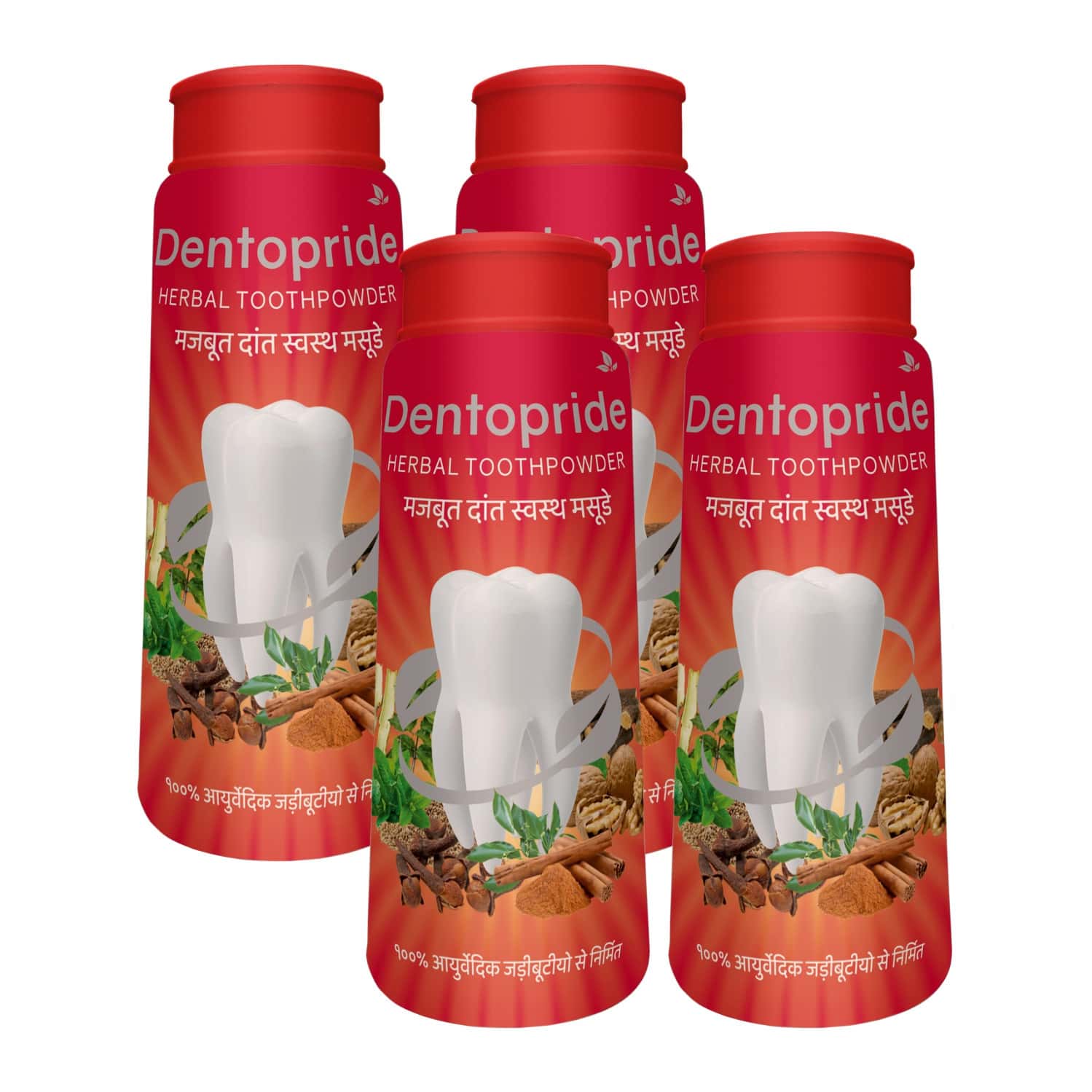 Dentopride Herbal Tooth Powder 100 Gm | Frolide Free | Toxin Free (pack Of 4)