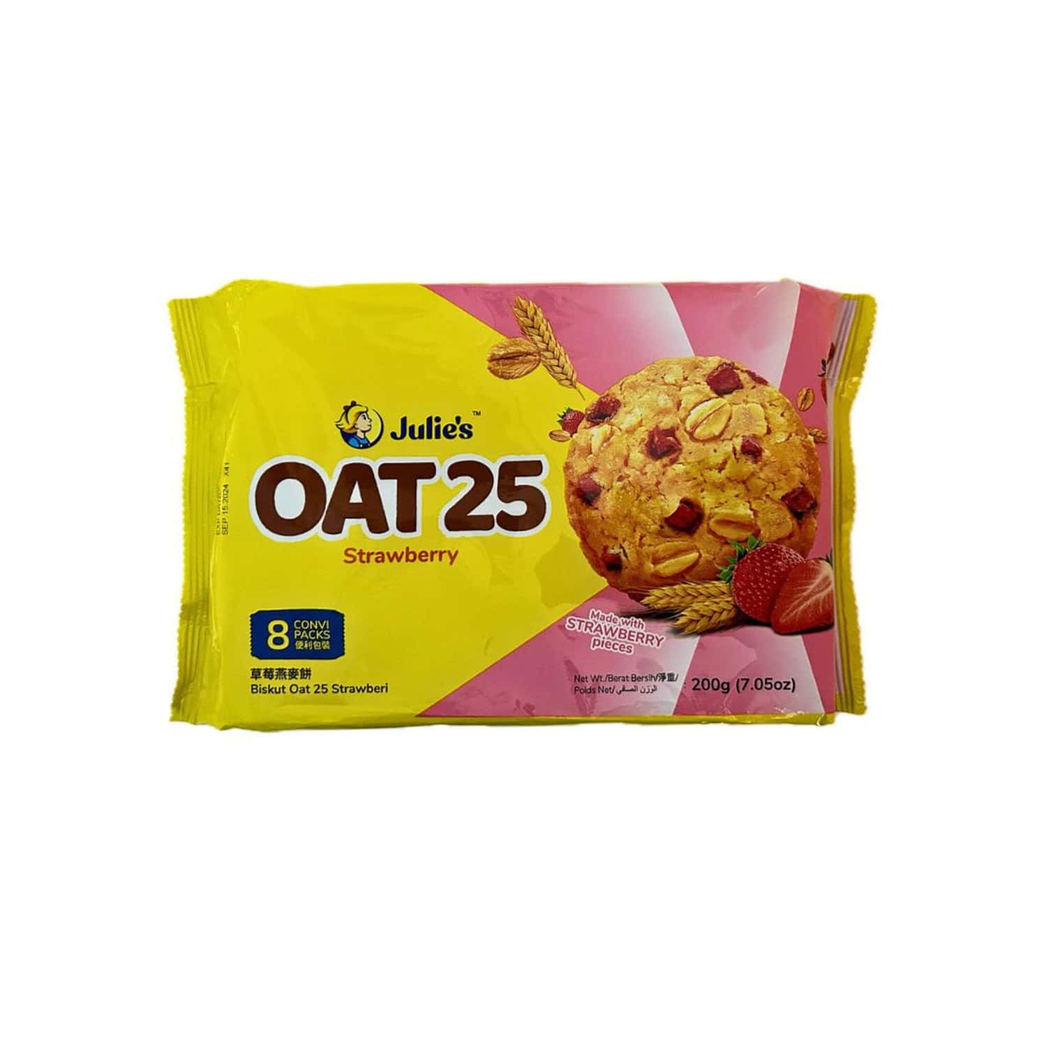 Julie'S Oat 25 Made With Strawberry Pieces - 200g