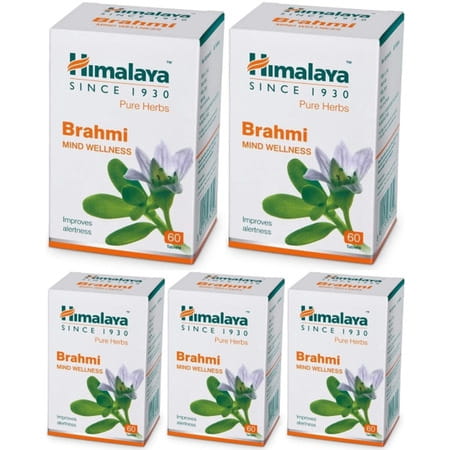 Himalaya Brahmi Mind Wellness (5 Packs 60 Tablets Each)
