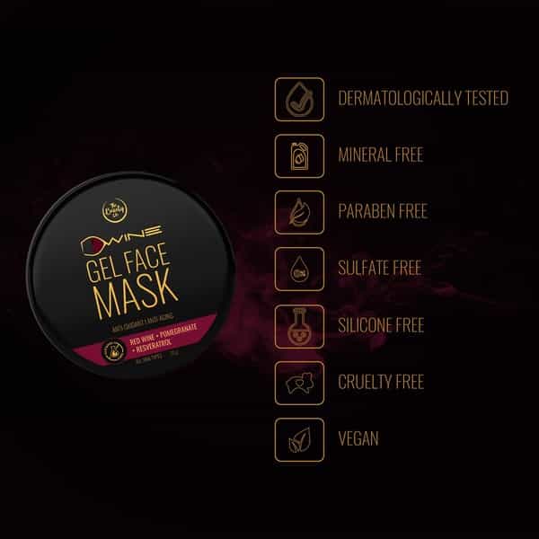 The Beauty Co. D'wine Face Gel Mask (20Gm) | Made In India