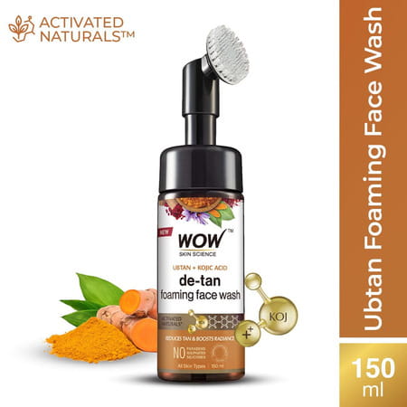 Wow Skin Science Ubtan Foaming Face Wash With Built-In Brush - 150 Ml