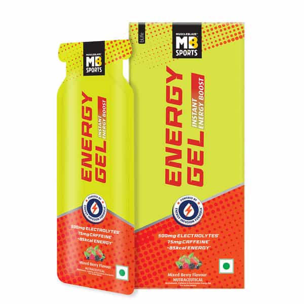 Muscleblaze Sports Energy Gel For Instant Energy Boost (Pack Of 5) | Mixed Berry Flavour