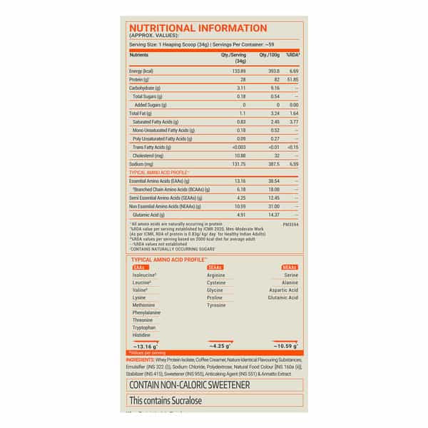 Fuel One Whey Iso-Max | 100% Pure Whey Protein Isolate (Mango | 2 Kg / 2.2 Lb)