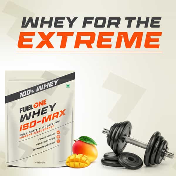 Fuel One Whey Iso-Max | 100% Pure Whey Protein Isolate (Mango | 2 Kg / 2.2 Lb)