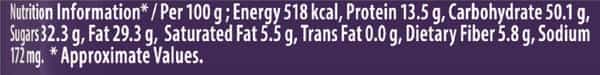 Cadbury Bournvita Fuse Fit Chocolate Bar With Cranberries & Nuts 40G