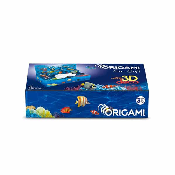 Origami 3D Pop Up Face Tissues | 60 Pulls | 3 Ply | 20Cm X 20Cm