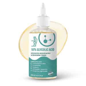 Bake 10% Glycolic Acid Resurfacing Toner For Smooth | Bright & Even Skin Tone-200ml