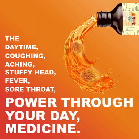 Mbdhwellness Smirk Cough Syrup Am+Pm Multi Symptom Combo Pack Day/Night Relief (Pack Of 2)