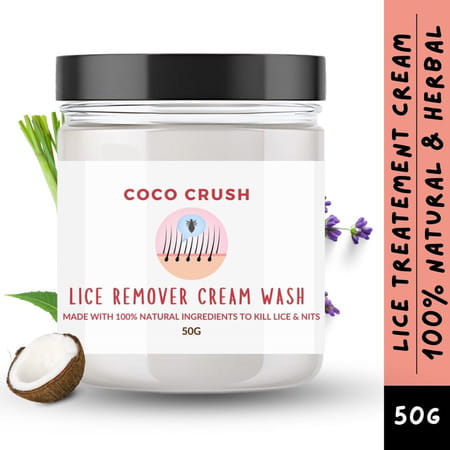 Coco Crush Ayurvedic Lice Cream Wash | Kills Lice/Eggs/Nits | 100% Naturally - 50g