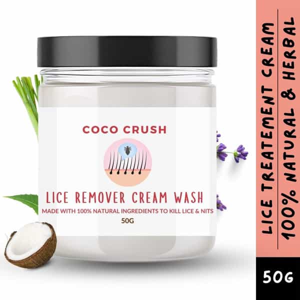 Coco Crush Ayurvedic Lice Cream Wash | Kills Lice/Eggs/Nits | 100% Naturally - 50G