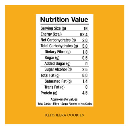 Lo! Low Carb Delights - Jeera Keto Sugar Free Cookies (100g)