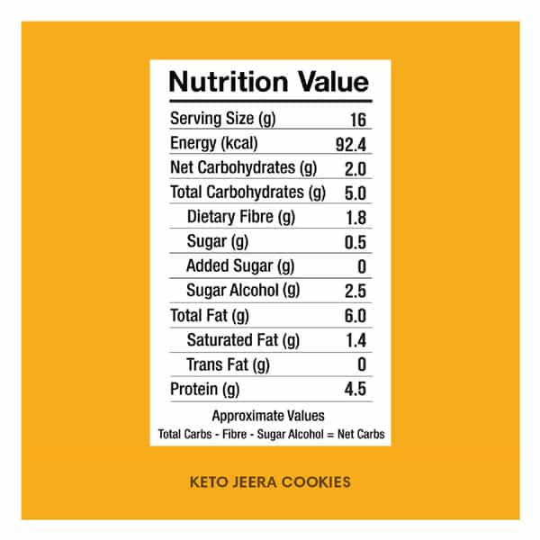 Lo! Low Carb Delights - Jeera Keto Sugar Free Cookies (100G)