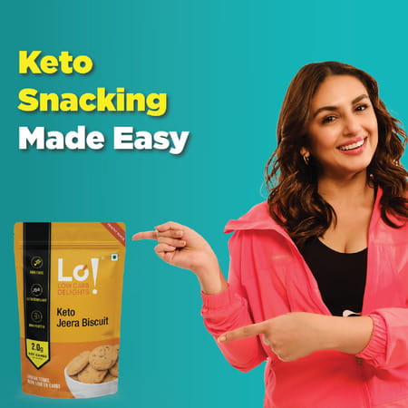 Lo! Low Carb Delights - Jeera Keto Sugar Free Cookies (100g)