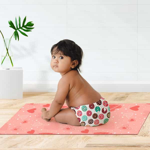 Basic Quick Dry Mats - Bed & Floor Protector/Playmat | Extra Absorbant Mats (50Cm X 70Cm) - (Small)