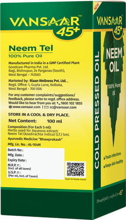 New Vansaar 45+ Neem Oil Bottle Of 100ml