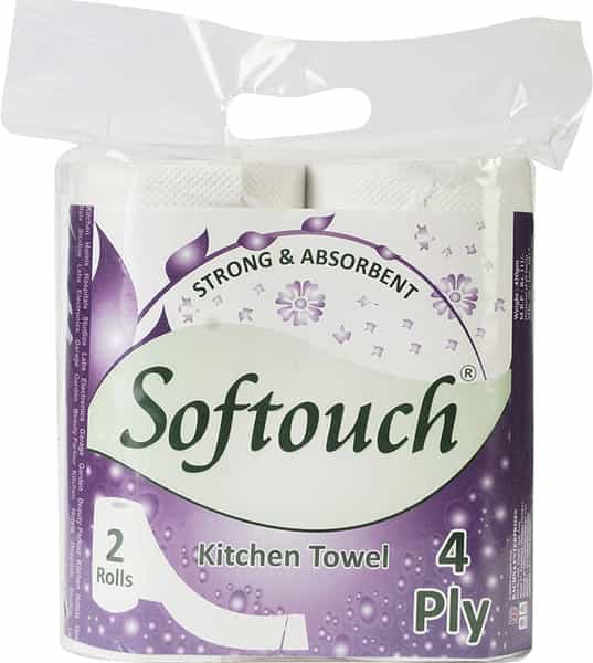 Softouch Kitchen Towel Tissue Roll 4 Ply Set Of 2