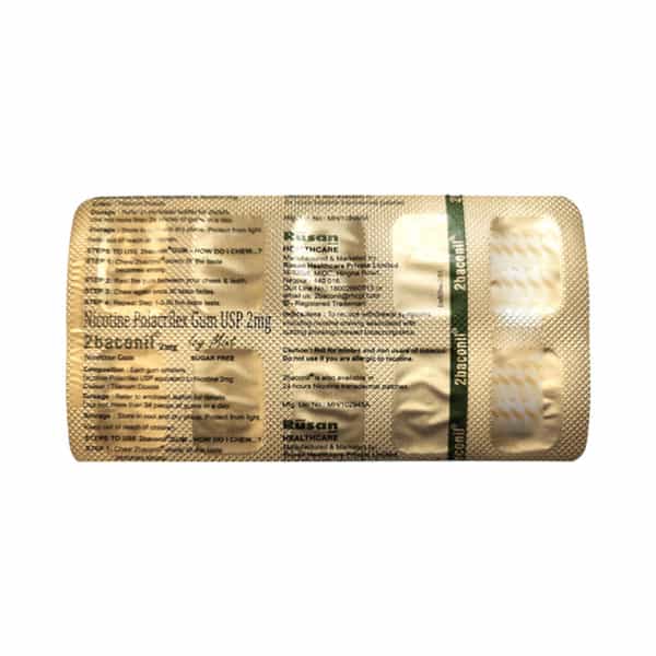 Rusan 2Baconil Nicotine Gum 2 Mg Tablet 5