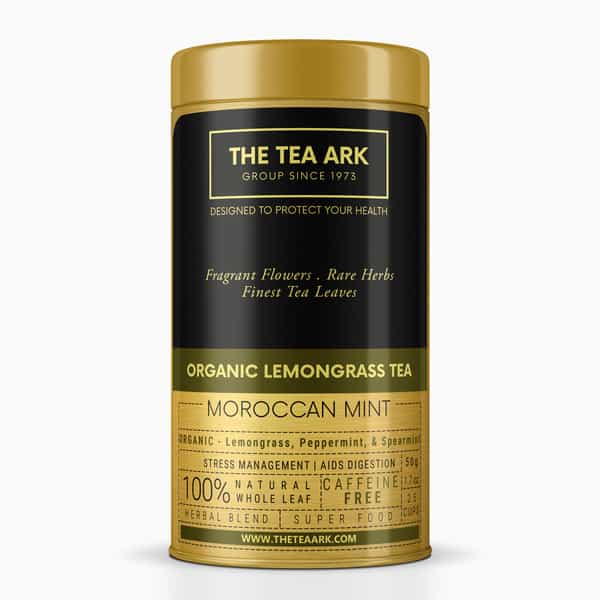 The Tea Ark Lemongrass Tea Leaves (50G) Tin Pack |Caffeine Free Whole Leaf Blend (25 Servings)
