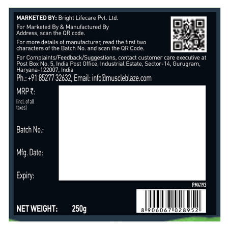 Muscleblaze Pre Workout Ripped (Green Apple | 27 Servings | 250G) | 4000Mg Citrulline