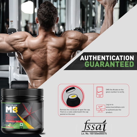 Muscleblaze Pre Workout Ripped (Green Apple | 27 Servings | 250G) | 4000Mg Citrulline