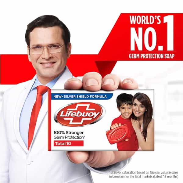 Lifebuoy Total10 Germ Protection Bathing Soap(125G X 7)