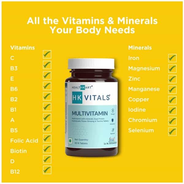 Healthkart Hk-Vitals Multivitamin Supplements 90 Tablets