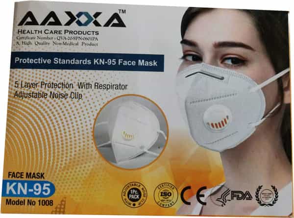 Aaxxa Kn 95 Mask Yellow With Respirator 1