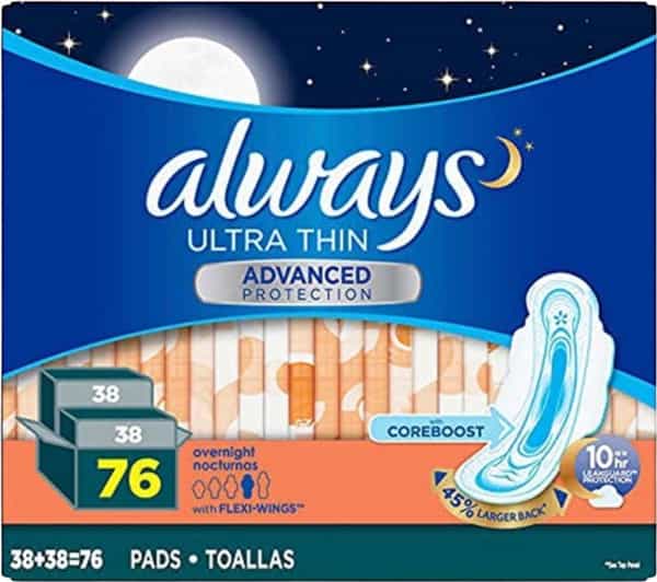 Always Ultra Panty Liners Thin Advanced With Flexi Wings Coreboost 10Hr Leak Protection 76N