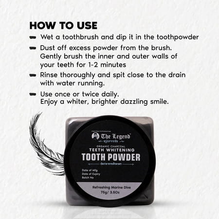 The Legend Charcoal Tooth Powder 75g