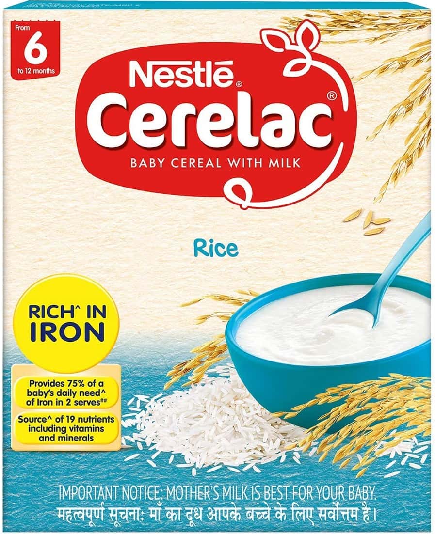Buy NESTLE CERELAC BABY FOOD MILK RICE (FROM 6 MONTHS) BOX OF 300 G
