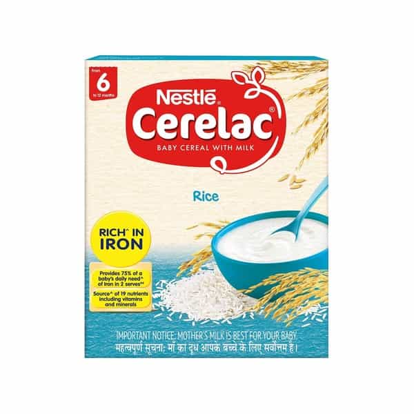 Nestle Cerelac Baby Food Milk Rice (From 6 Months) Box Of 300 G