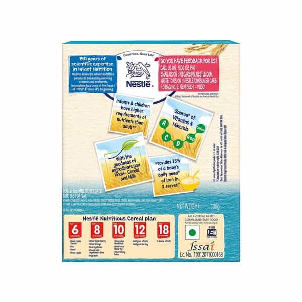 Nestle Cerelac Baby Food Milk Rice (From 6 Months) Box Of 300 G