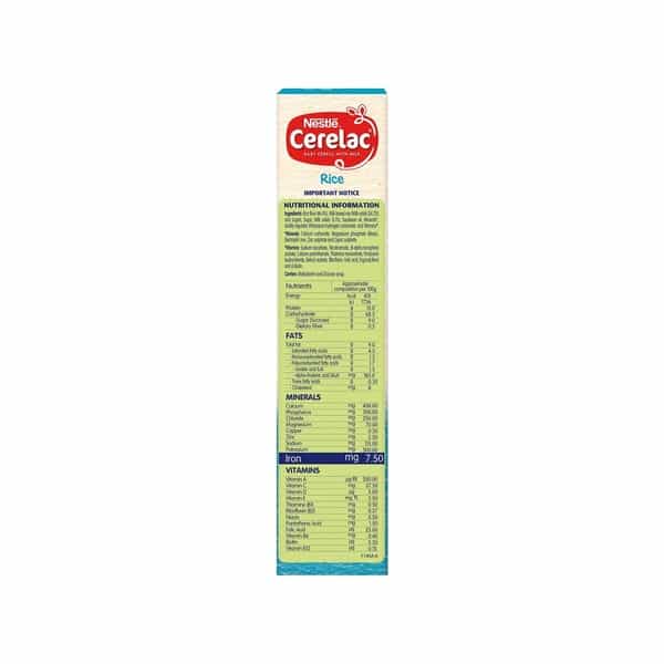 Nestle Cerelac Baby Food Milk Rice (From 6 Months) Box Of 300 G