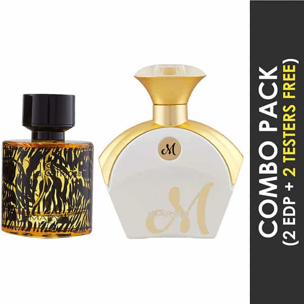 Maryaj Wild Stripes For Him Edp 100Ml & M White For Her Edp 90Ml Pack Of 2