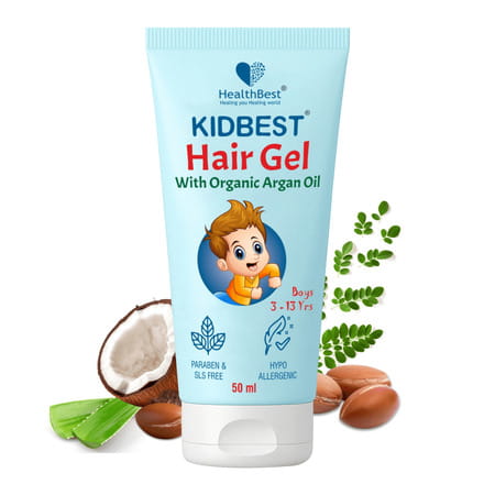 Healthbest Kids Hair Styling Gel Enhances Vitamin B5 For Hair Growth & Damage - 50 Ml