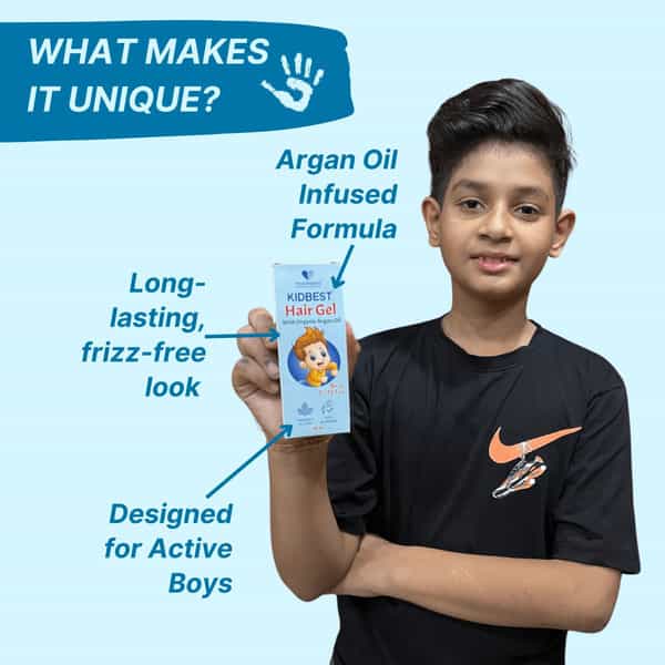 Healthbest Kids Hair Styling Gel Enhances Vitamin B5 For Hair Growth & Damage - 50 Ml