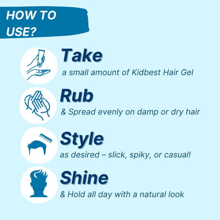 Healthbest Kids Hair Styling Gel Enhances Vitamin B5 For Hair Growth & Damage - 50 Ml