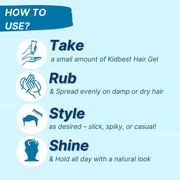 Healthbest Kids Hair Styling Gel Enhances Vitamin B5 For Hair Growth & Damage - 50 Ml
